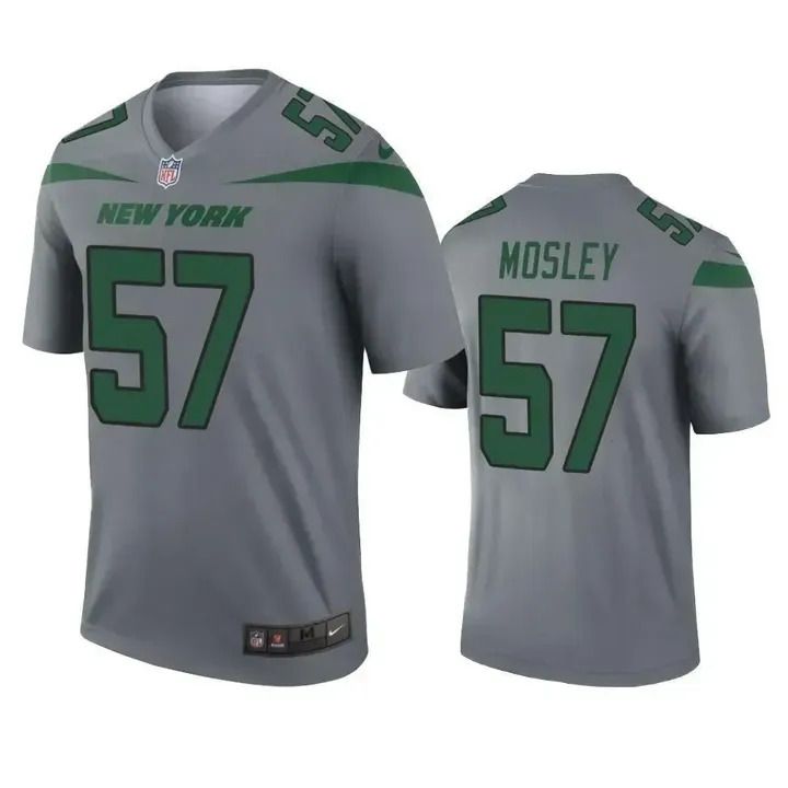 Men New York Jets #57 C.J. Mosley Nike Grey Inverted Legend NFL Jersey->new york giants->NFL Jersey